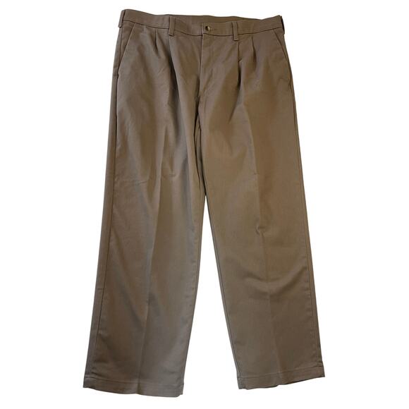 Pleated Khaki Pants Pockets Preppy Size Men's 38X29 - Picture 1 of 6